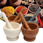 Kitchen Small Cooking Tools Resin Mortar Pestle Set - Image 3