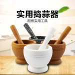 Kitchen Small Cooking Tools Resin Mortar Pestle Set - Image 5