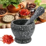 Kitchen Small Cooking Tools Resin Mortar Pestle Set - Image 4